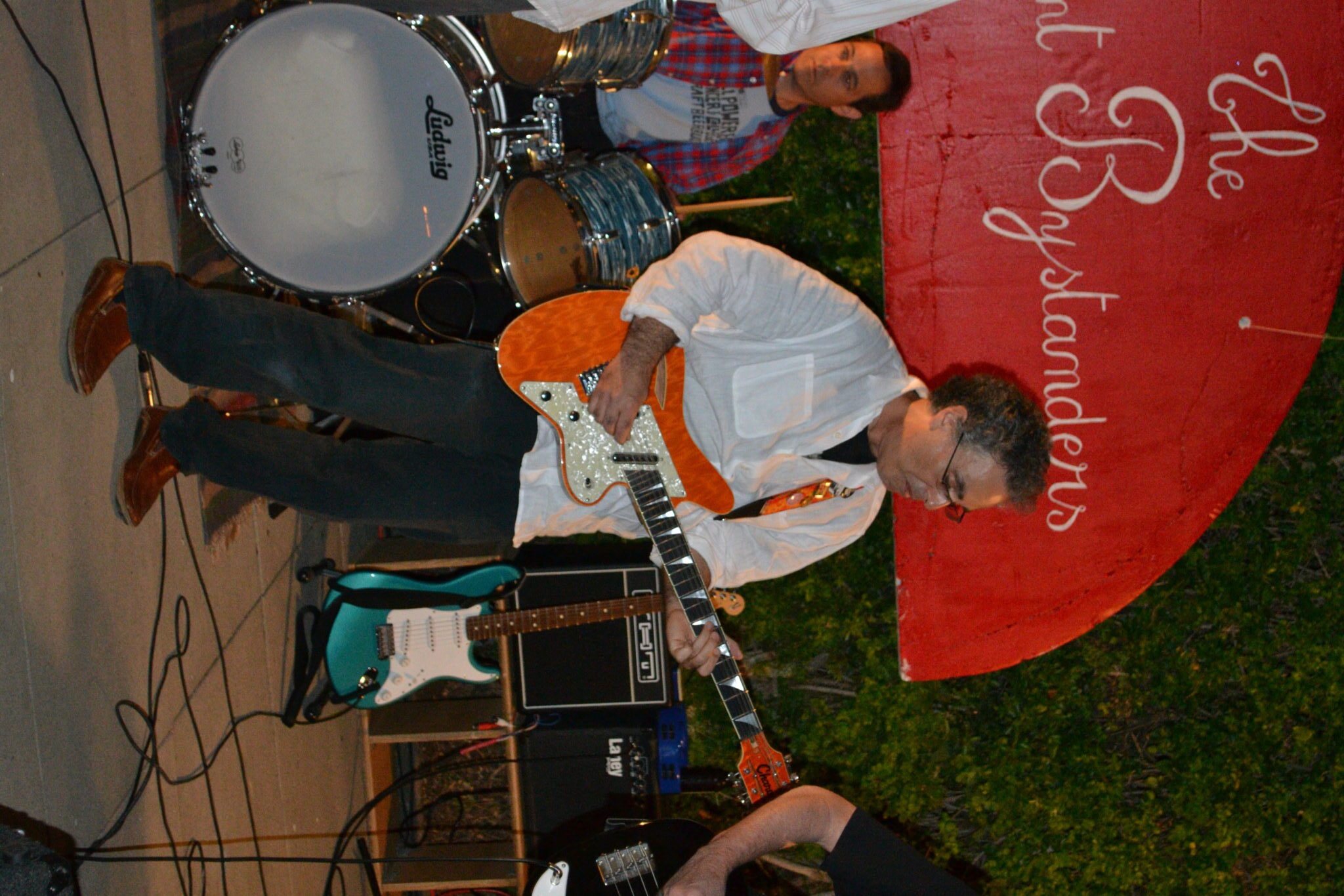 The Innocent Bystanders perform live music at a house party in Kensington.